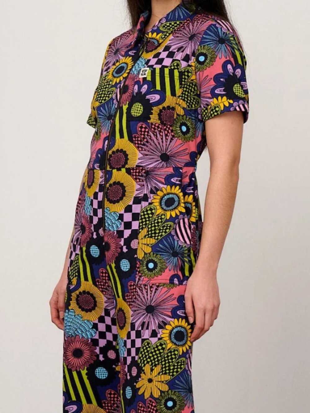 Lucy & Yak Ragan Jumpsuit in Dreams Over Reality NWT